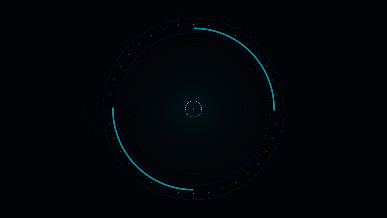 Abstract Digital HUD Circular Loading Animation