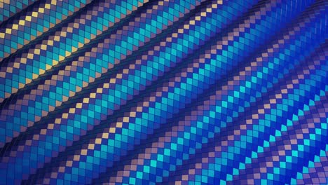 estilo creativo abstracto bajo fondo poli en 4k. ondas abstractas se mueven en superficie brillante en bucle. animación suave y sin costuras. simple geometría minimalista bg. color azul