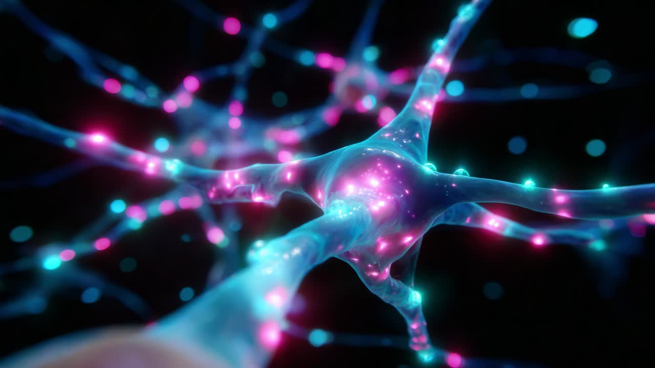 Capturing the Intricacies of Neural Networks: A Stunning Visual Representation of Neurons Illuminated by Vibrant Colors and Glowing Connections, Highlighting the Complexity of Brain Communication