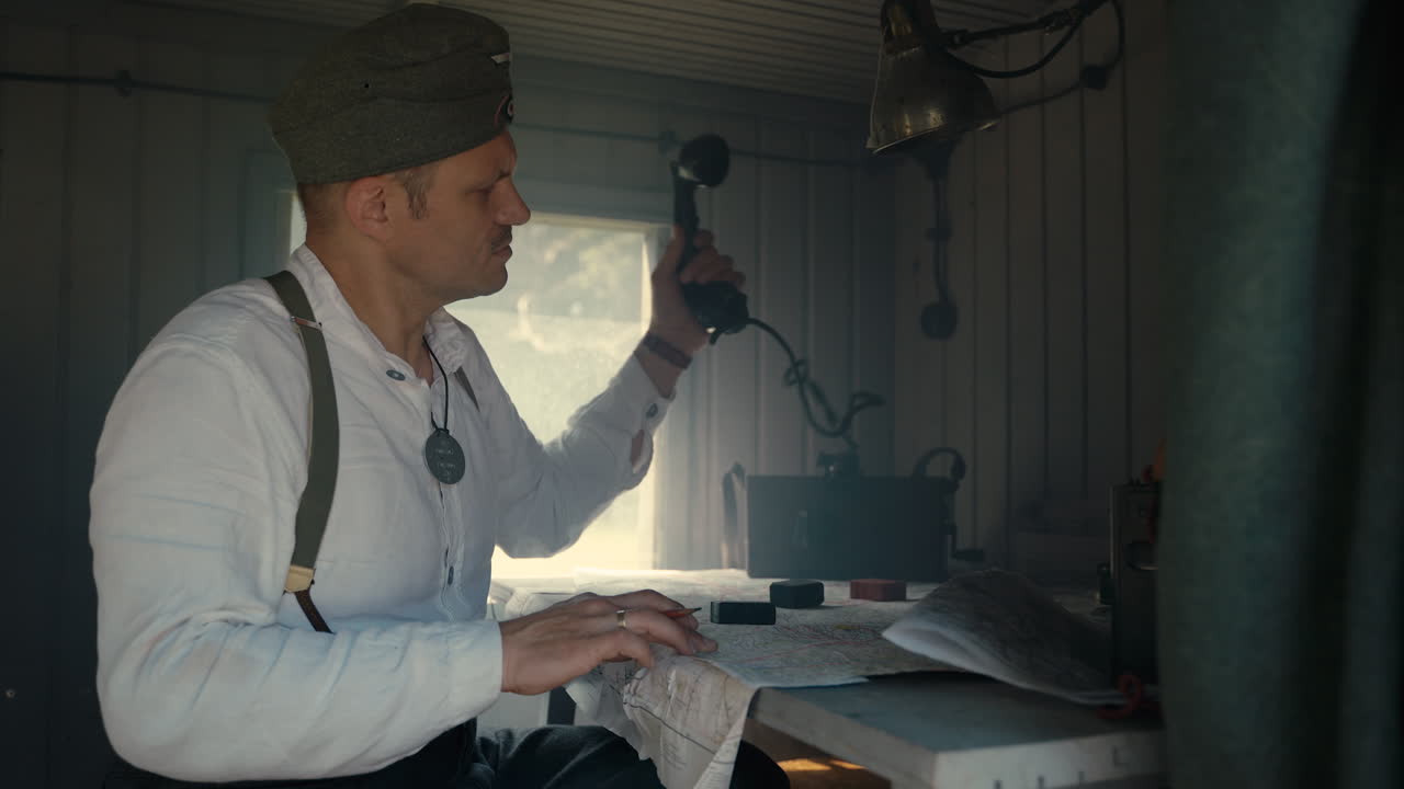 WWII Soldier in Command Post