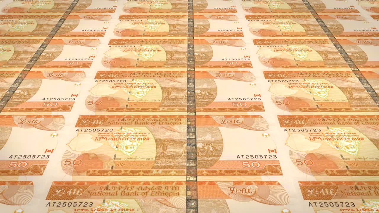 에티오피아의 50 비르 지폐: 롤링, 현금, 루프