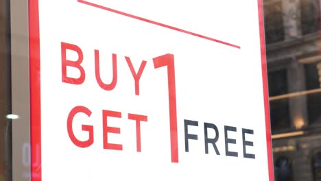 buy one get one free sign