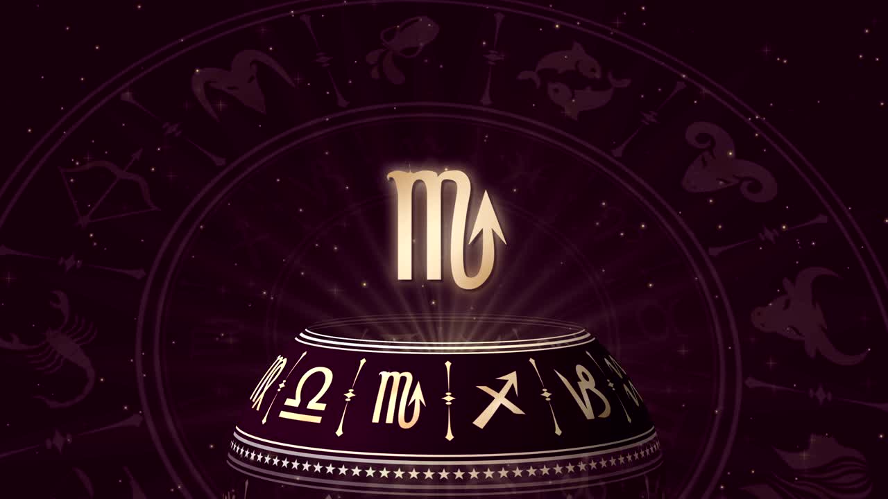 signo del zodiaco escorpio y rueda del horóscopo