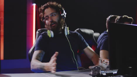 gaming team losing at tournament medium shot of a team losing at a gaming tournament