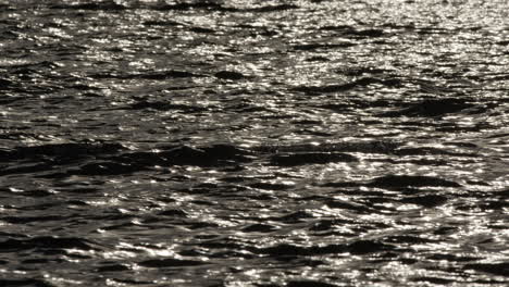 shimmering light across dark grey black water with natural ripple wave surface