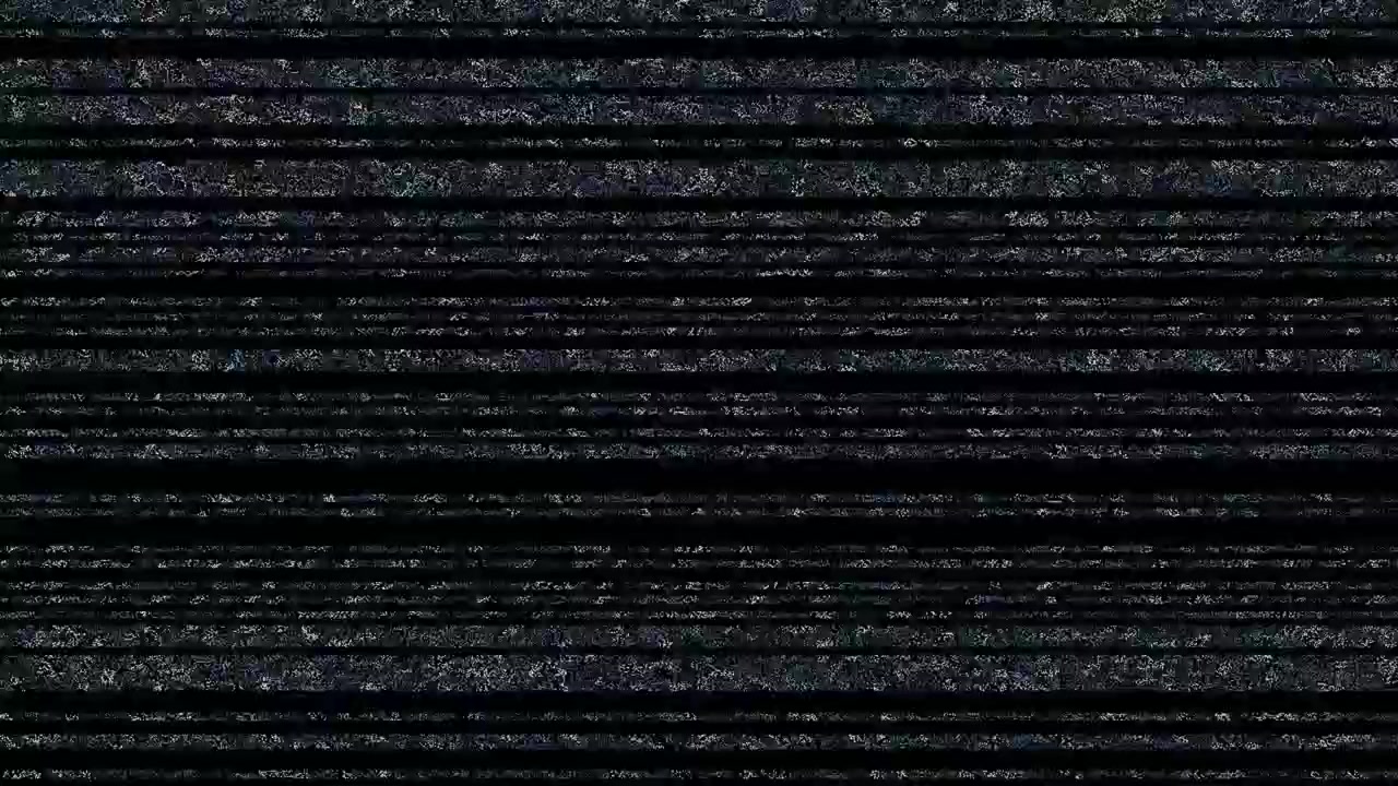 Analog Television Static Noise with Horizontal Glitch Lines