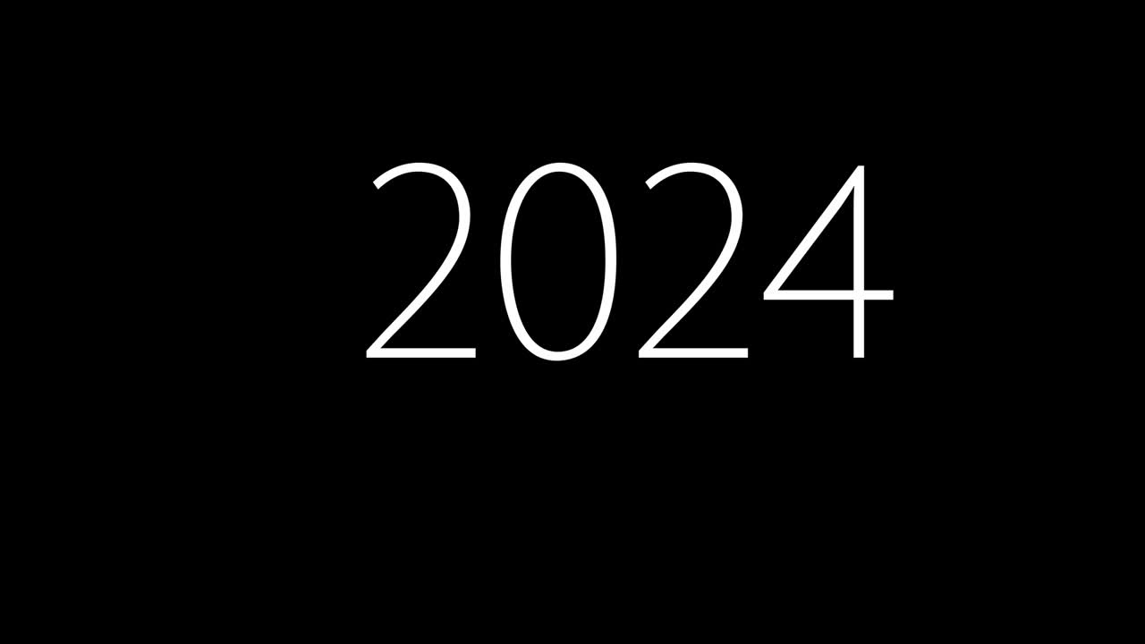 animación de texto 2024, gráficos en movimiento.