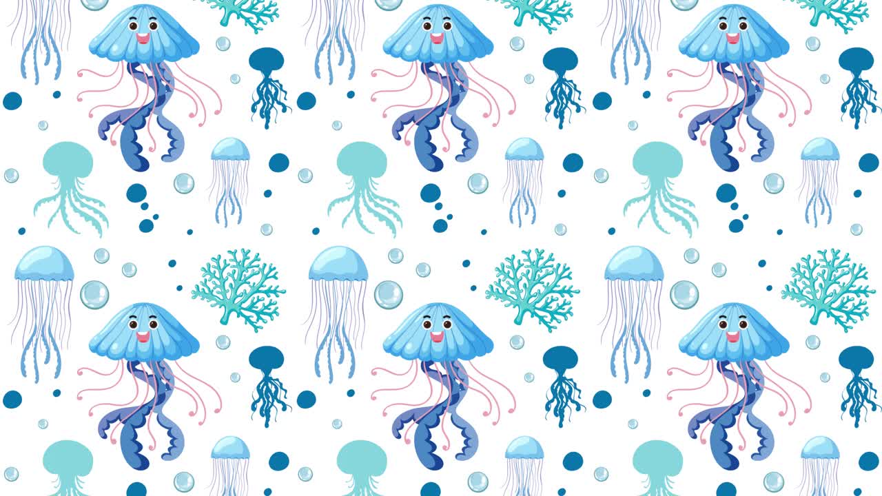 Jellyfish and Coral Pattern