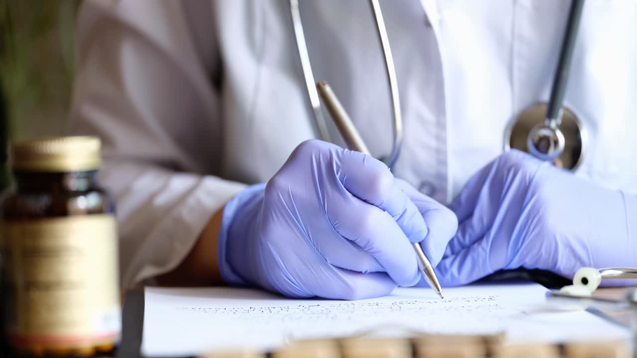 el médico escribiendo una receta