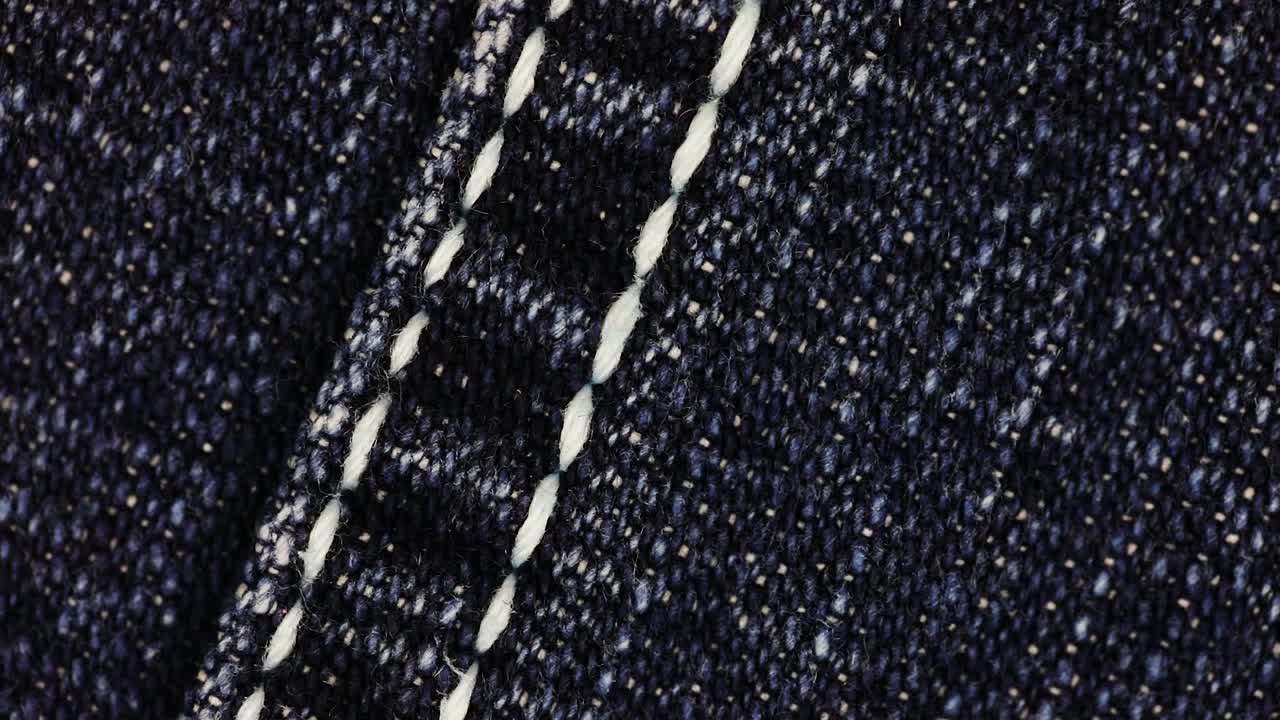 Denim Fabric With Stitch - close up shot