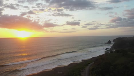 stunning sunset aerial shot in gorgeous location