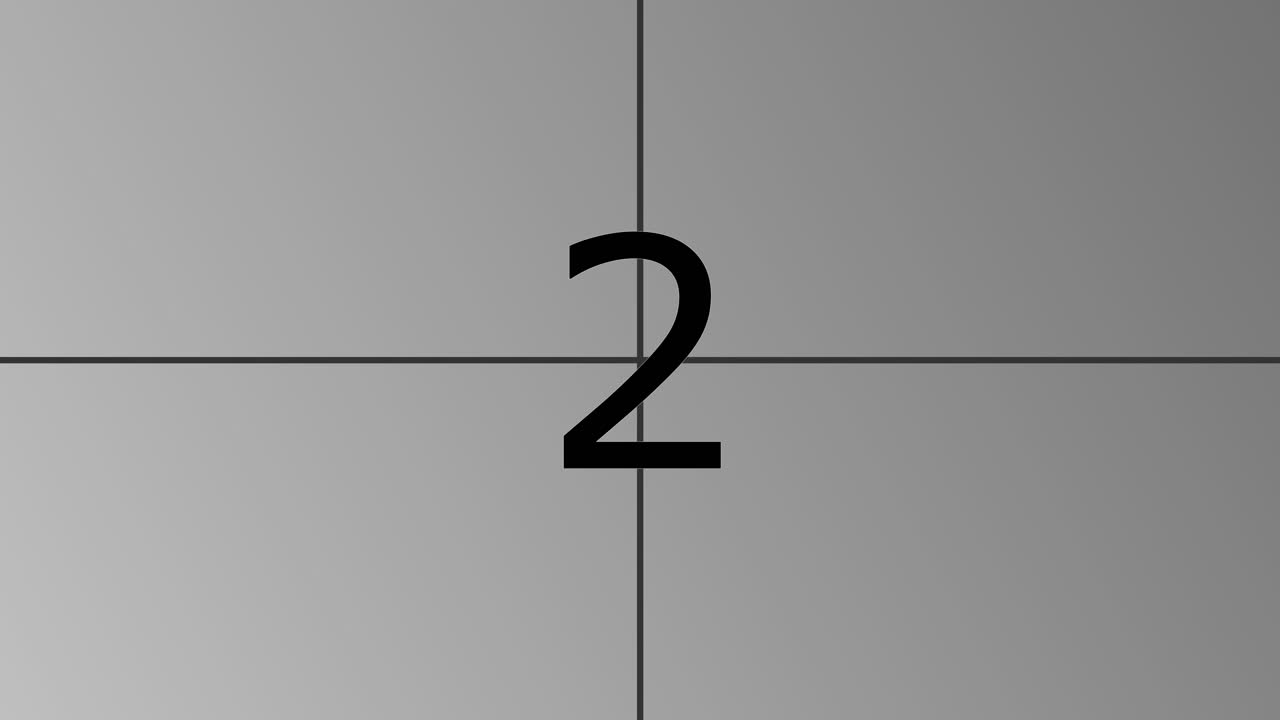 Vintage Grayscale Film Countdown Animation