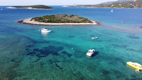 aerial view of blue lagoon croatia