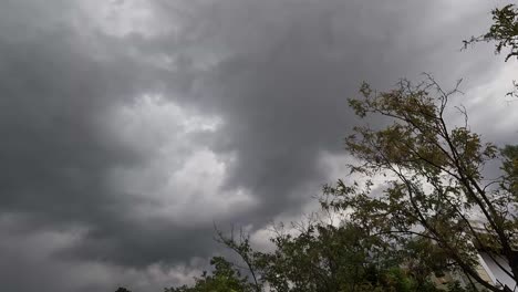 sky full of grey dark clouds