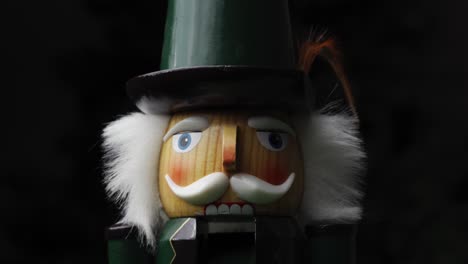 closeup of a christmas decorative nutcracker, festive season toy soldier