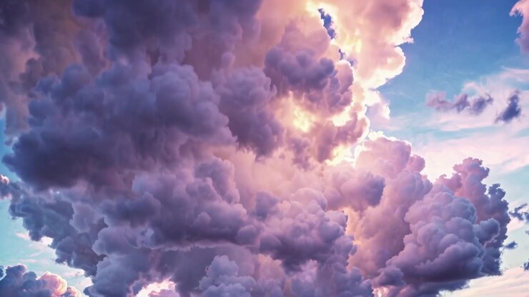 Majestic Time Lapse of Vibrant Clouds with Sun's Glow