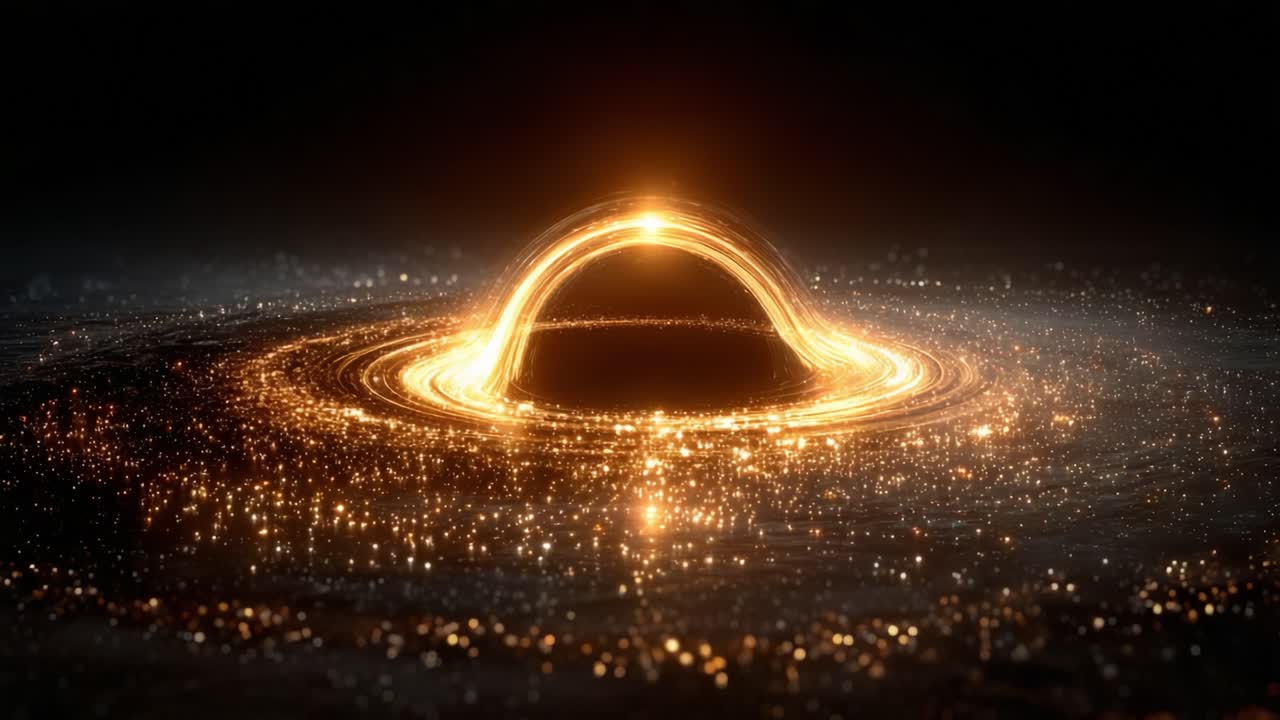 A Stunning Representation of a Black Hole Surrounded by a Brilliant Accretion Disk, Illustrating the Mysteries of Space and Gravity in a Cosmic Visualization