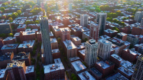 aerial view of urban cityscape