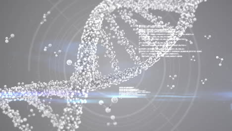 animation of dna strand and scientific data processing