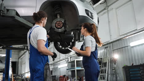 coworkers in the workshop