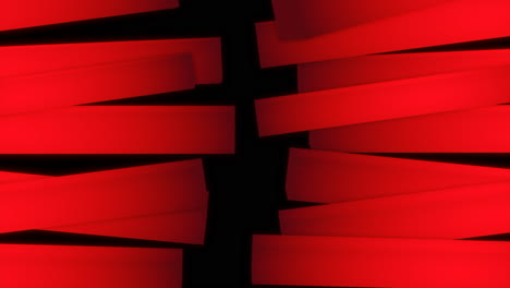 abstract red geometric shapes on black background