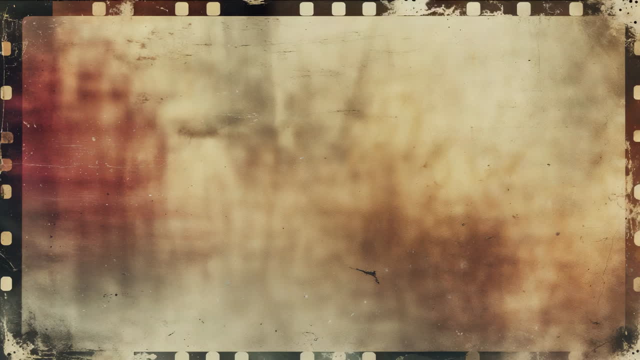 Vintage Film Frame with Distressed Grunge Texture Background
