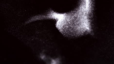 abstract animation of flying particles with motion blur