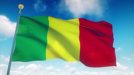 4k highly detailed flag of mali loopable