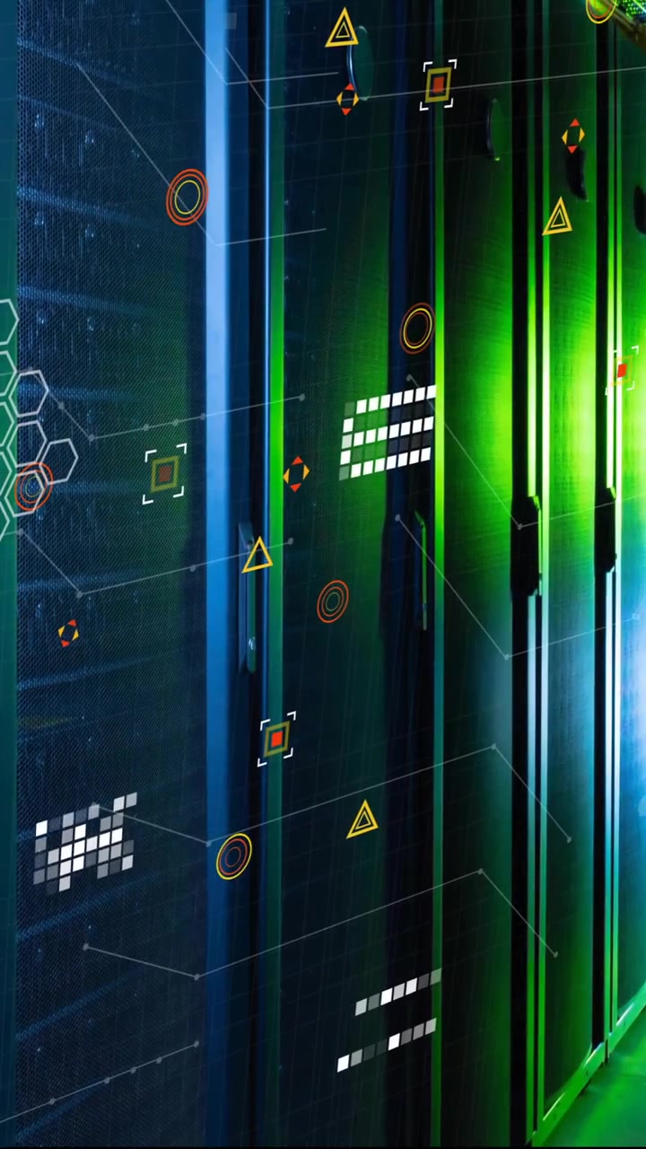 Animation of digital data processing over computer servers