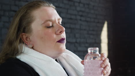 woman resting after sports