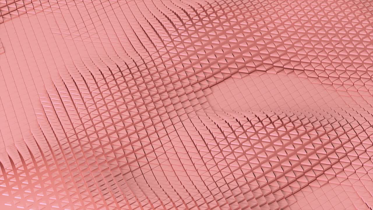 un círculo de azulejos triangulares ondulados de colores