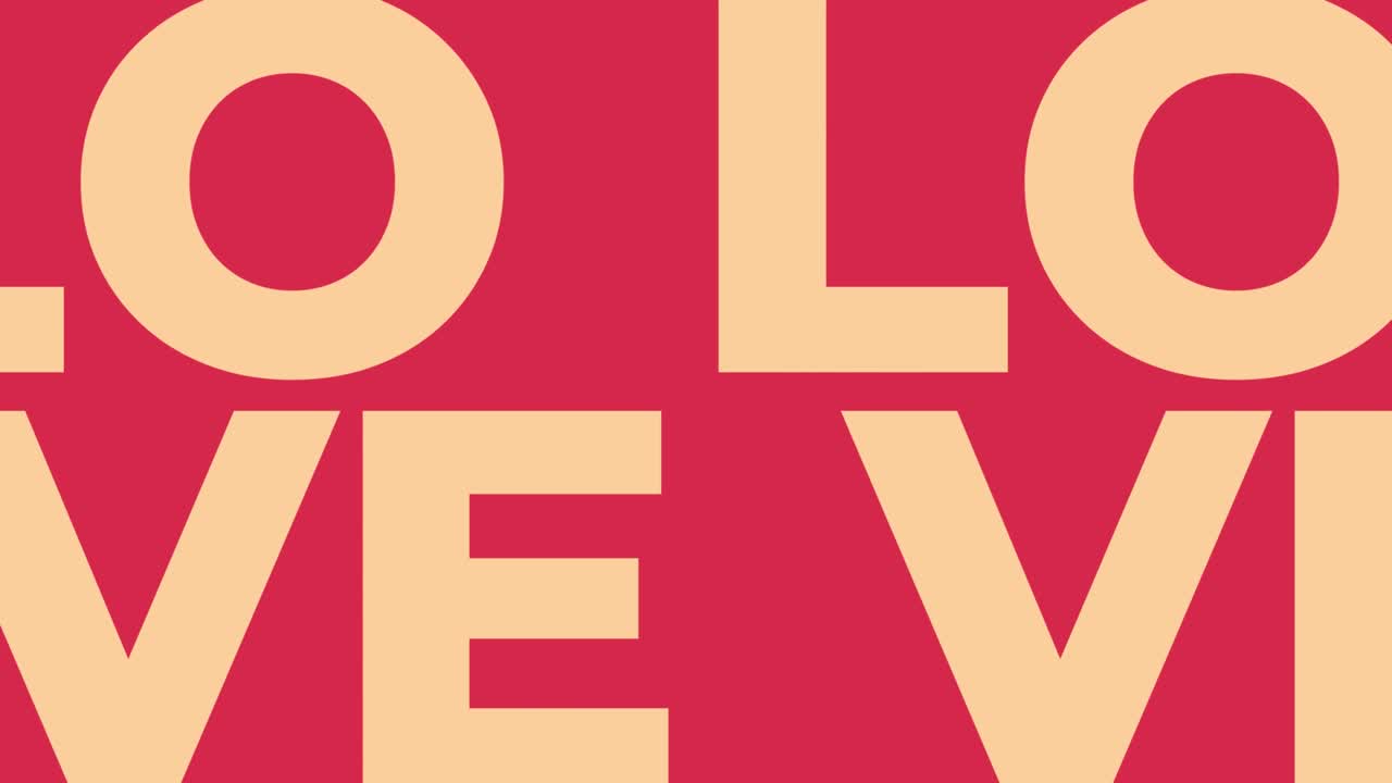 Love letters and heart bright color 4k video animation. St Valentin's day