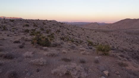 drone flyover of a desert landscape