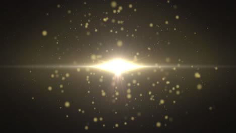 animation of yellow spots and light trails on black background