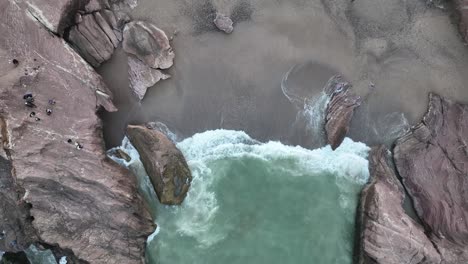 aerial view of rocky gadani beach, balochistan, pakistan