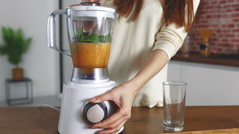 blender with fruits and vegetables, cooking detox smoothie juice