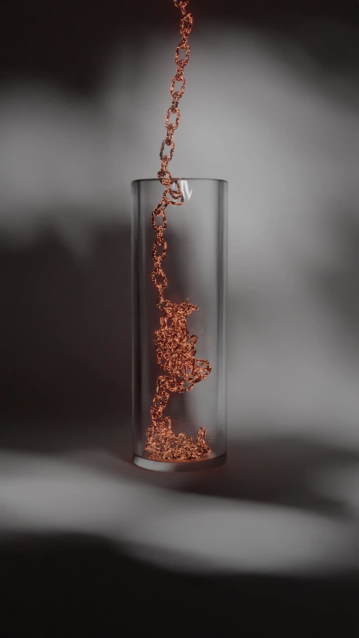 adn brillante en un cilindro de vidrio