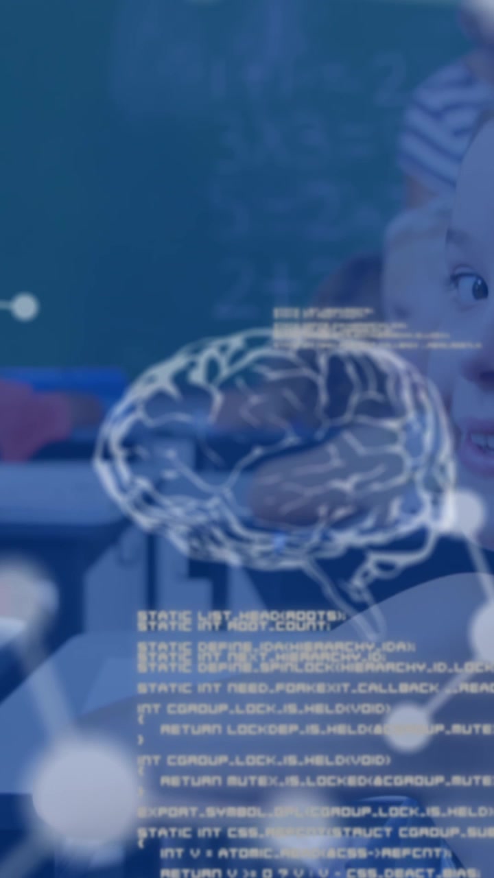 Animation of data processing over diverse schoolchildren learning