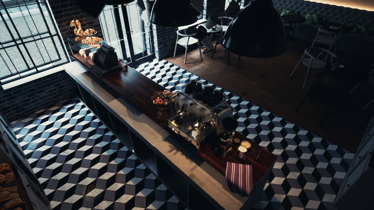 현대적인 커피 인테리어