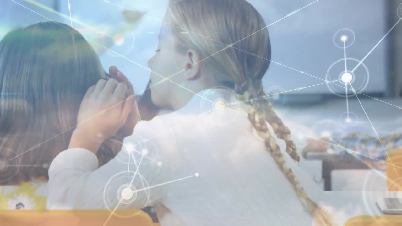 다양한 학교 아이들이 교실에서 배우는 연결 네트워크의 활성화