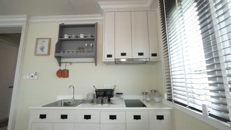 simple and clean white kitchen decoration