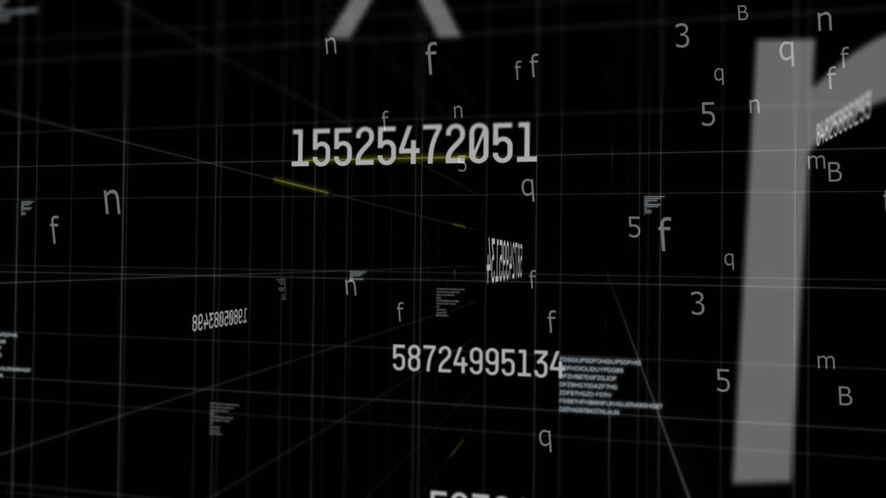Animation of numbers and data processing