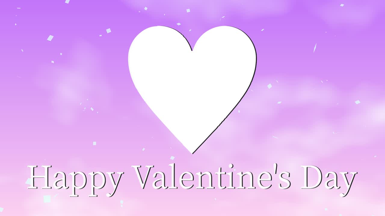 Animazione grafica di testo per messaggio di San Valentino.