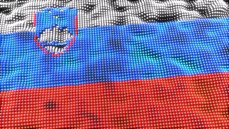 concepto web 60fps eslovenia pixel bandera ondeando, 3d 4k uhd animación sin costuras en bucle
