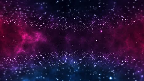 dramatic background of star formation with rays of light on a blue purple smoky background 4k animation
