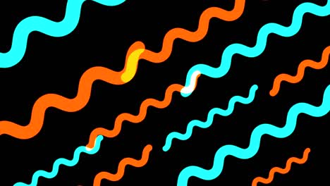 blue and orange seamless loop  wiggle form background