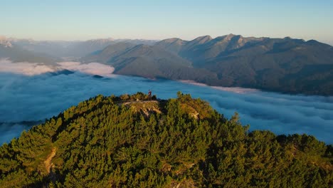 Mañana-En-Los-Alpes,-El-Amanecer-En-Todo-Su-Esplendor