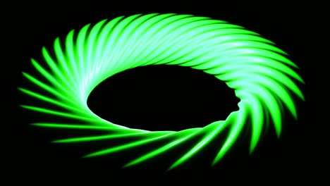 espiral verde abstracta