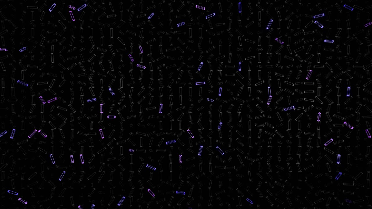 3d abstract simple geometric background with multicolor rectangles frames like light bulbs flashing neon lights in 4k. Smooth looped animation. Creative simple motion design bg with 3d objects