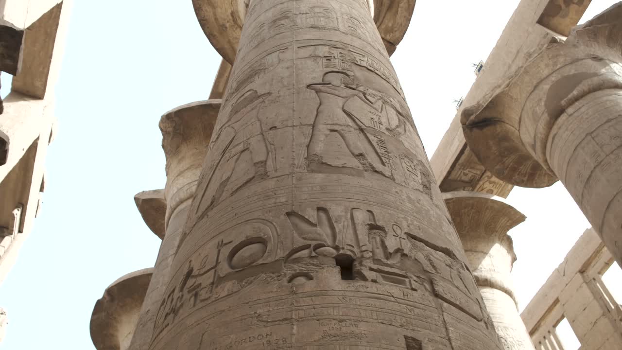 stock video templo de karnak en luxor, egipto
